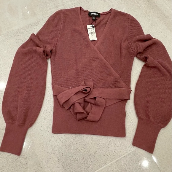 Wrap  Neck Blouse - Picture 3 of 4